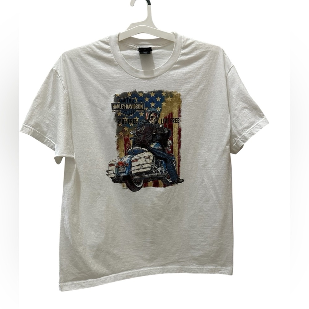 HARLEY DAVIDSON House of Flames Munich white T-shirt size XL
